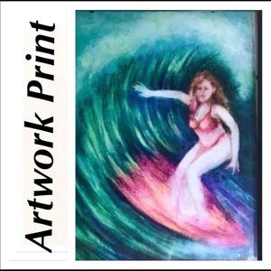 Limited Edition Prints of My Sister’s Artwork “Riding the Waves”.